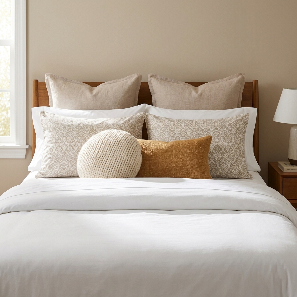 Decorative Bed Pillow Arrangements by Bed Size